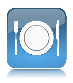 Plate with knife and fork